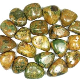 Rhyolite Rainforest Jasper Raw Polished Stone crystal