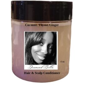 Coconut Thyme Ginger Hair & Scalp Conditioner 4 oz, made in USA for all hair types