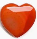 Carnelian Agate Heart Polished Crystal 1 piece