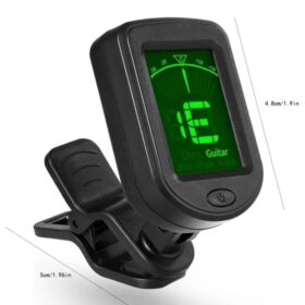 Clip-On Guitar Tuner - Accurate Chromatic Tuning for Acoustic, Bass, Violin, and Ukulele