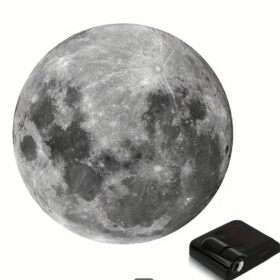 Earth Projector Moon Night Light for Home (Black)