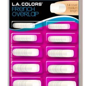 L.A. Colors 80 Count Nail Tips, Full Cover Square, 1 Ounce