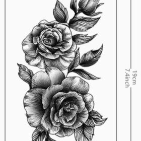 1 sheet Waterproof Flower Tattoo Sticker