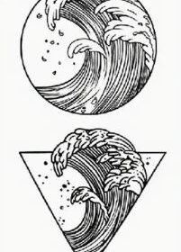 Waves Waterproof Temporary Tattoos