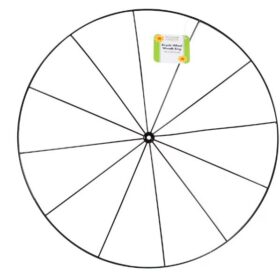 Floral Garden Bicycle Wheel Metal Wreath Rings, 14 in.