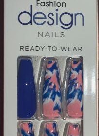 Kiss Fashion Design Nails Extra Long Length 24 pc Doughnut boy