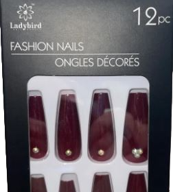Fashion Nails - Burgundy - 12 pcs