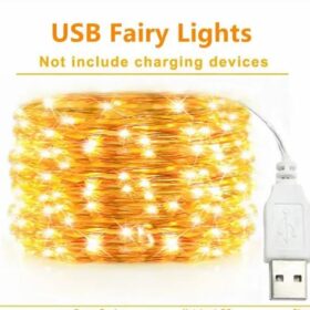 LED USB Fairy Lights, Copper Wire String Lights