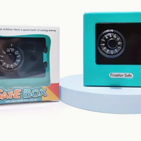 Cash Safe Box - Combination Lock, Sturdy Plastic Construction, Secure Storage, Unique Gift Idea for Easter, Christmas, Halloween