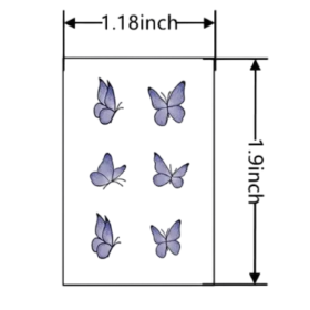 1 pc Butterfly Tattoo Stickers: Easy-to-Apply, Waterproof Temporary Tattoos